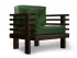 Кресло Стоун (Венге)-зеленый