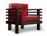 Кресло Стоун (Венге)-красный