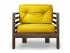 Кресло Стоун (Орех)-желтый