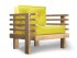 Кресло Стоун (Натуральный)-лимонный