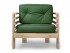 Кресло Стоун (Натуральный)-зеленый