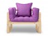 Кресло Амбер (Натуральный)-фиолетовый