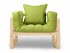 Кресло Амбер (Натуральный)-зеленый