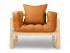 Кресло Амбер (Натуральный)-оранжевый
