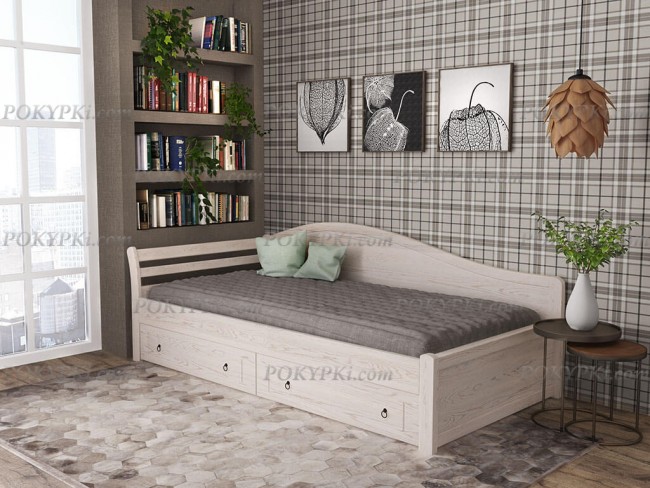 Кровать Айдахо (эмаль) беленый дуб Кровать Айдахо (эмаль) беленый дуб