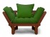 Кресло Сламбер (Вишня)-зеленый