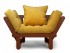 Кресло Сламбер (Вишня)-желтый