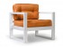 Кресло Астер (Белая эмаль)-оранжевый