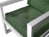 Кресло Астер (Белая эмаль)-экокожа, зеленый