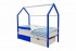 Детская кровать-домик Svogen-синий/белый