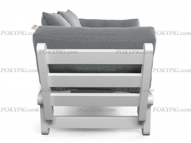 Кушетка Сламбер (Белая эмаль)-серый