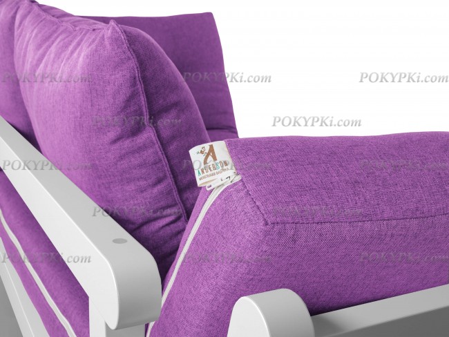 Кушетка Сламбер (Белая эмаль)-фиолетовый