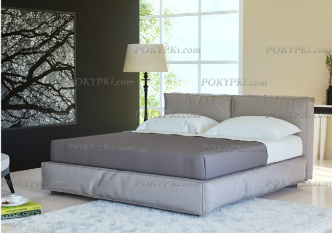 Интерьерная кровать Латона - на фото ткань 6 категории.