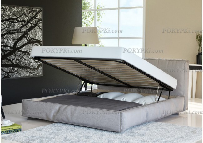 Интерьерная кровать Латона -Подъемный механизм Евролифт  (ортопедическое основание, ящик для белья)