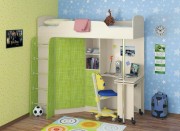 Кровать чердак с рабочей зоной и шкафом Теремок 1 Кровать чердак с рабочей зоной и шкафом Теремок 1