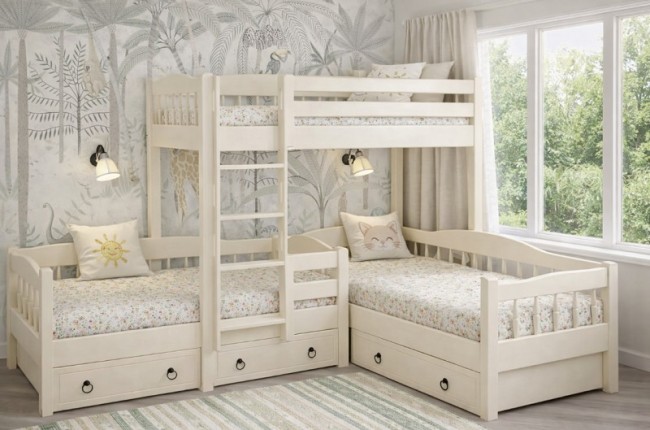 Кровать для троих детей МИЛА-ТРИО