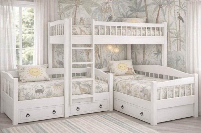 Кровать для троих детей МИЛА-ТРИО