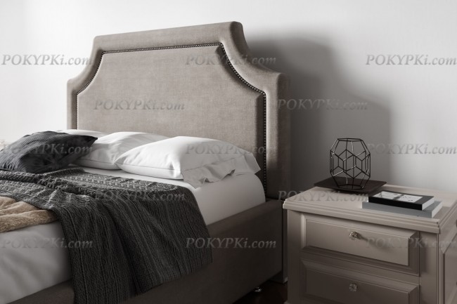 Двуспальная кровать Кэрри с высоким мягким изголовьем