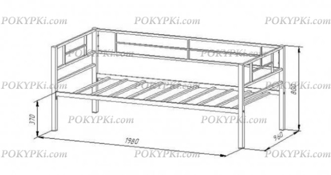 Металлическая кровать Лорка