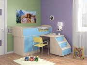 Кровать чердак с рабочей зоной и шкафом Дюймовочка 2 Кровать чердак с рабочей зоной и шкафом Дюймовочка 2