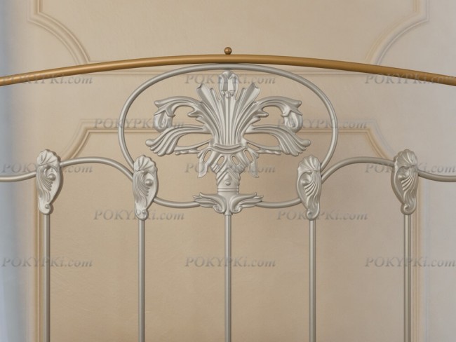 Металлическая кровать-диван Dreamline Camelot в серебряном цвете с золочеными элементами