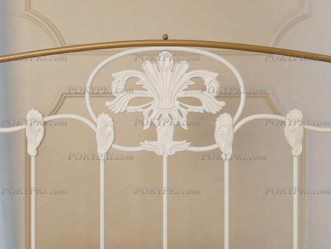 Белая металлический кровать-диван Dreamline Camelot с золочением