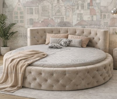 Круглая кровать Аркада с ящиком