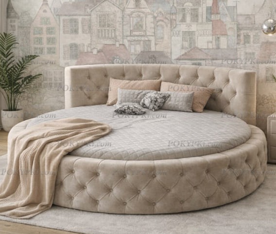 Круглая кровать Аркада с ящиком Круглая кровать Аркада с ящиком