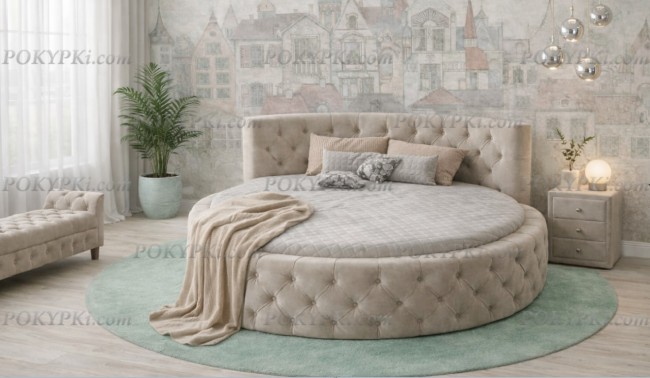 Круглая кровать Аркада с ящиком Круглая кровать Аркада с ящиком