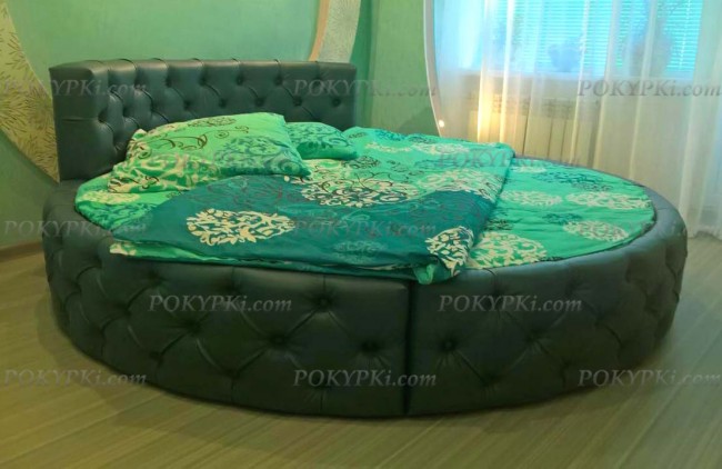 круглая мягкая кровать