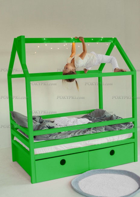 Кровать детская Дрима BOX-зеленая