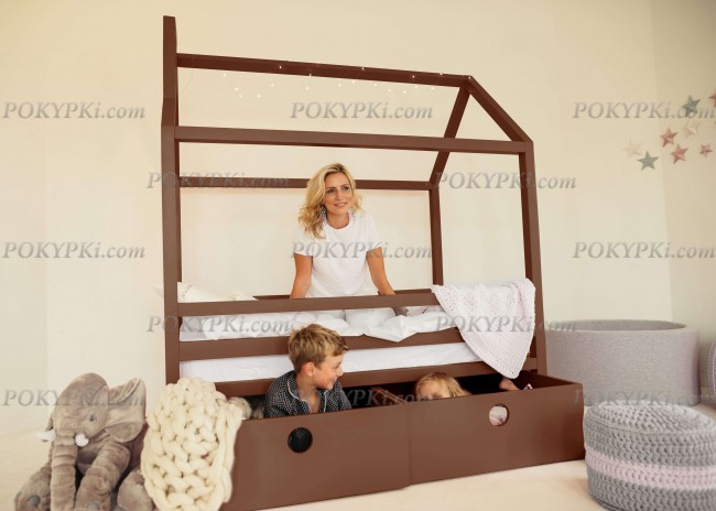 Кровать детская Дрима BOX-коричневая Кровать детская Дрима BOX-коричневая