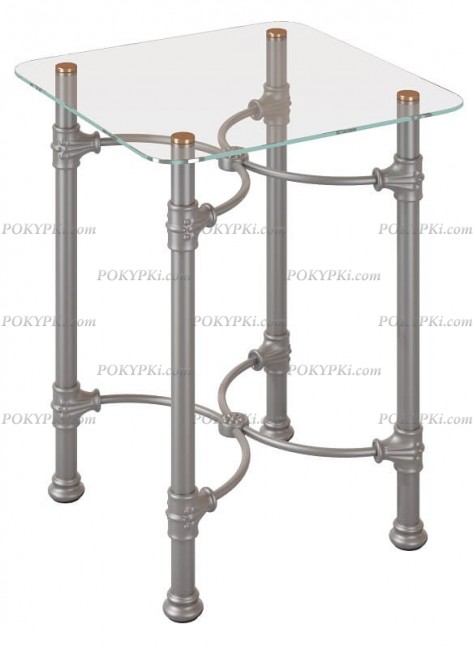 Столик прикроватный Dreamline Side Table квадратный 132 в цвете серебро Столик прикроватный Dreamline Side Table квадратный 132 в цвете серебро