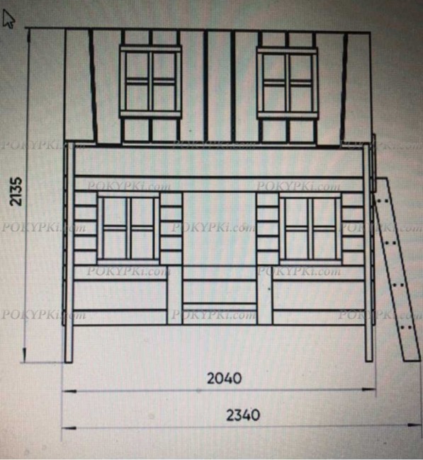 Двухъяруснай кровать "Сказочный домик" Двухъяруснай кровать "Сказочный домик"
