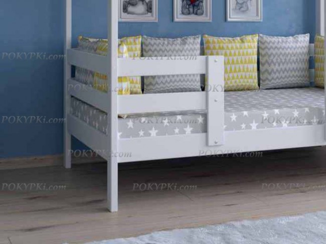 Кровать-домик Отличник двухъярусная-с двойным передним бортиком.(доп.опция)