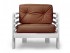 Кресло Стоун (Белая Эмаль)-коричневый