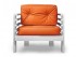 Кресло Стоун (Белая Эмаль)-оранжевый