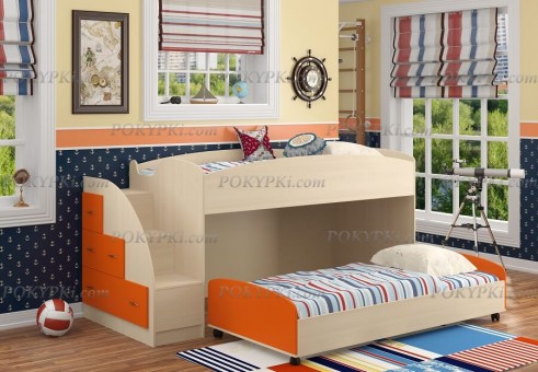 Детская кровать двухъярусная Дюймовочка 4.2 Детская кровать двухъярусная Дюймовочка 4.2