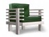 Кресло Стоун (Дуб белёный)-зеленый