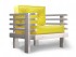 Кресло Стоун (Дуб белёный)-лимонный
