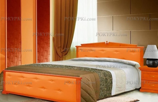 Кровать Родос с экокожей