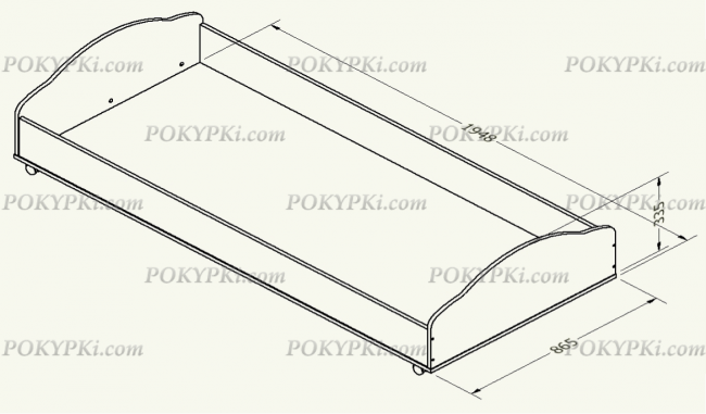 Детская кровать двухъярусная с лестницей Дюймовочка 5.1
