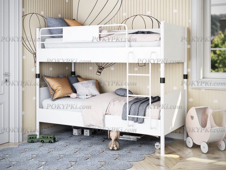 Двухъярусная белая кровать Дельта Лофт Двухъярусная белая кровать Дельта Лофт