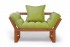 Кресло Амбер (Вишня)-зеленый