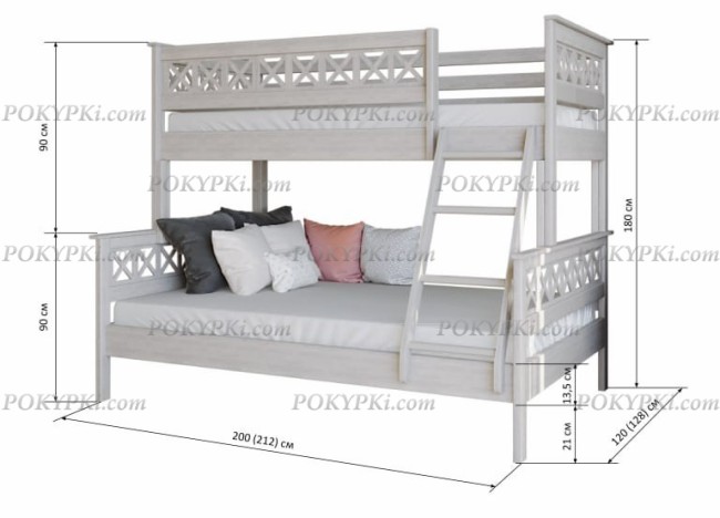 Кровать двухъярусная Каролина