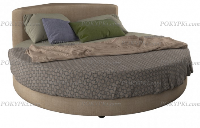 круглая кровать для углового проёма