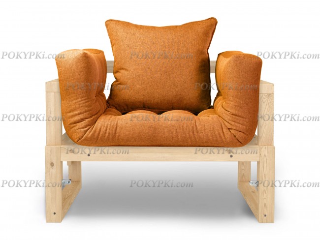 Кресло Амбер (Натуральный)-оранжевый