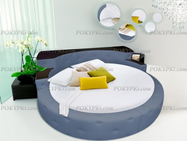 Круглая кровать «Каравелла 2» (прямая стена)
