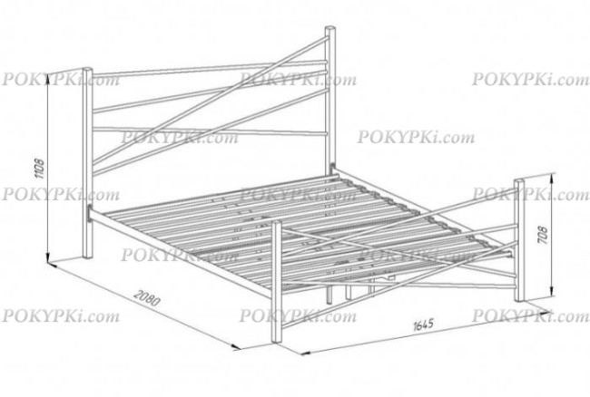 Кровать двуспальная Ника