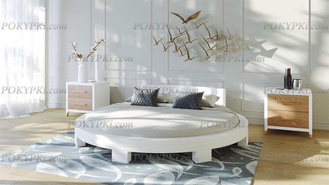 Круглая кровать из массива Абсолют Круглая кровать из массива Абсолют